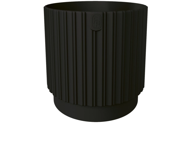 Planter MIKA Cyli Petit ECO Recycled 18 cm black
