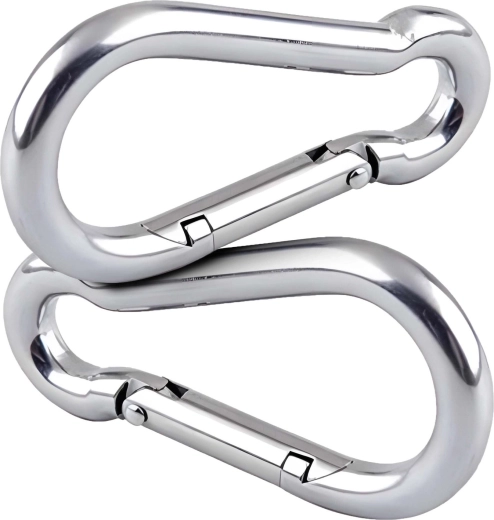 2 carabiners for quick attachment to a cable machine