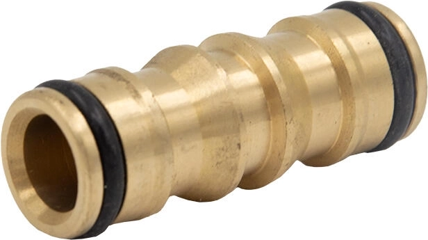 Brass coupling connector for two 1/2 quick connectors AQUA
