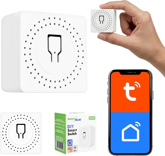 Wi‑Fi relė į elektros instaliacinę dėžutę GreenBlue – 1 vnt.