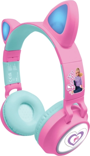 Lexibook Barbie Wireless Headphones with Cat Ears and Light Effects
