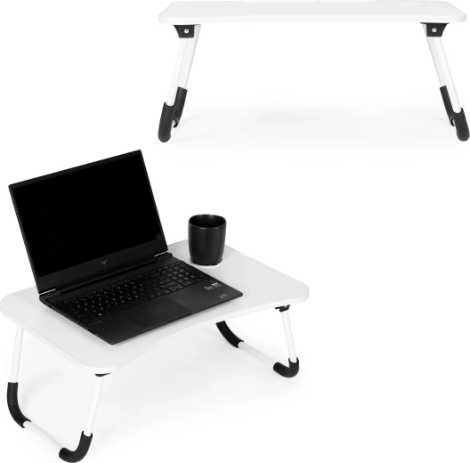 Folding laptop table 60 × 40 cm, white, ModernHome