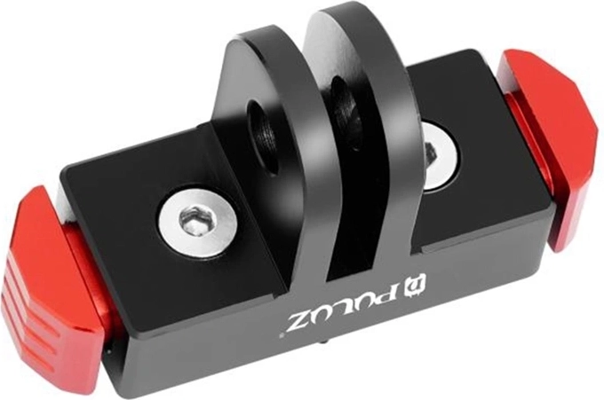 Magnetic quick-release mount holder Puluz for GoPro HERO13 Black / MAX2 (black and red)