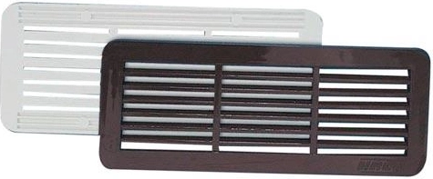 Vėdinimo grotelės su dangteliu 150 × 60 mm, baltos, 2 vnt.