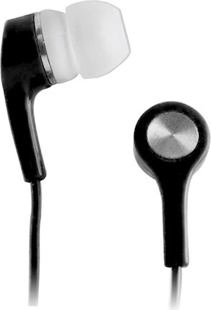 Setty stereofoninės į ausis įstatomos ausinės 3,5 mm, juodos, 1 m laidas