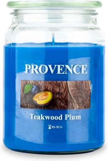 Kvapioji žvakė stiklinėje PROVENCE tikmedis ir slyva 95 valandos