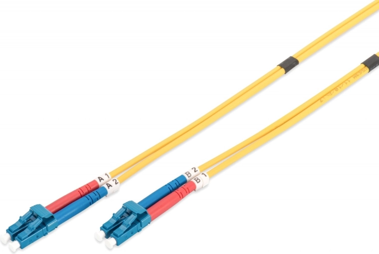 Optical patch cord singlemode OS2 LC–LC duplex 5 m yellow