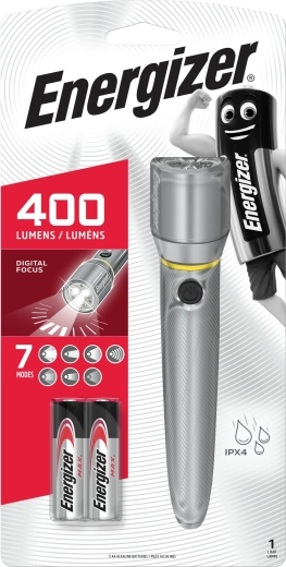 Energizer Metal Vision HD handheld flashlight 2×AA