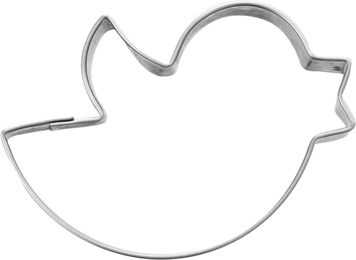 Stainless steel bird-shaped cookie cutter