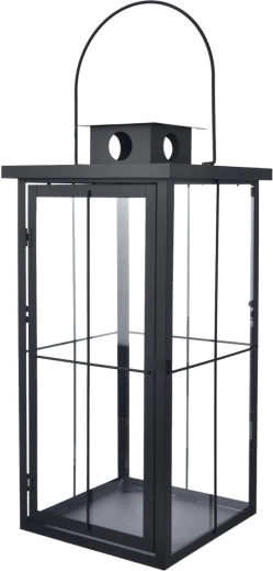 Black metal lantern 58 cm