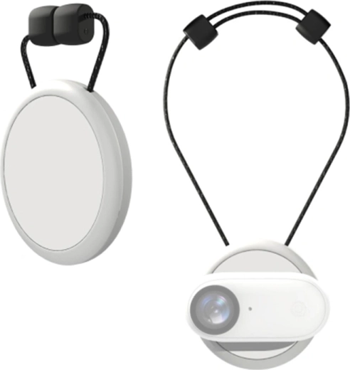 Magnetinis kaklo laikiklis Puluz, skirtas Insta360 GO 3/GO 3S, baltas – 1 vnt.