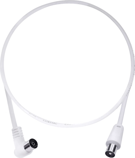 Solight anteninis koaksialinis kabelis 3C2V su kombinuotomis jungtimis 1,5 m baltas – 1 vnt.