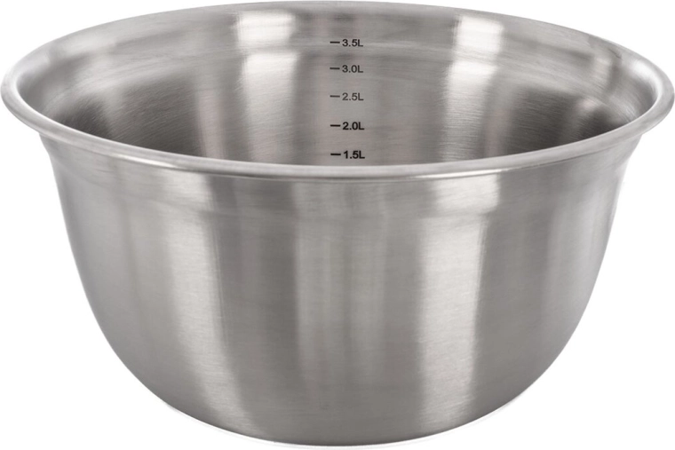 Stainless steel bowl 26 cm with measuring marks