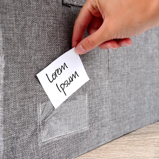 Transparent windows and label slot for clear sorting