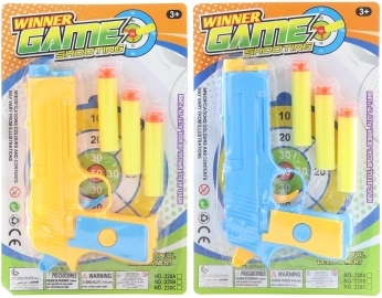 Plastic pistol with foam darts
