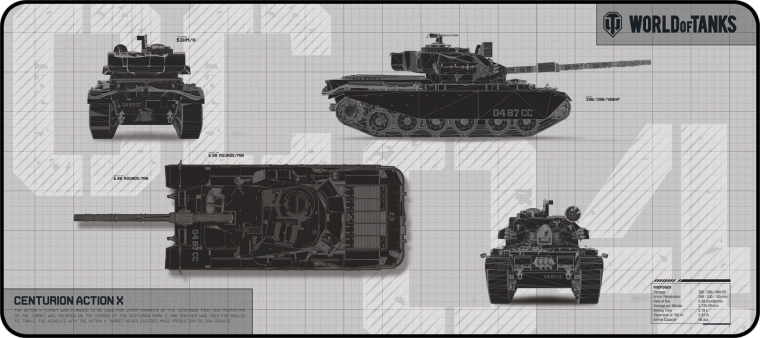 Riboto leidimo pelės kilimėlis World of Tanks
