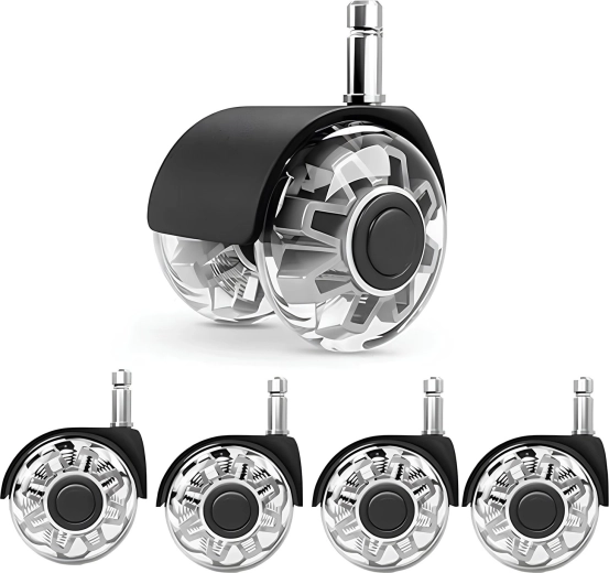Poliuretaniniai ratukai biuro kėdei Renew Force – 5 vnt. rinkinys