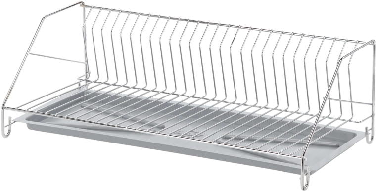 Vieno aukšto indų džiovyklė 50 cm, chromuotas metalas su silikoniniu padėklu