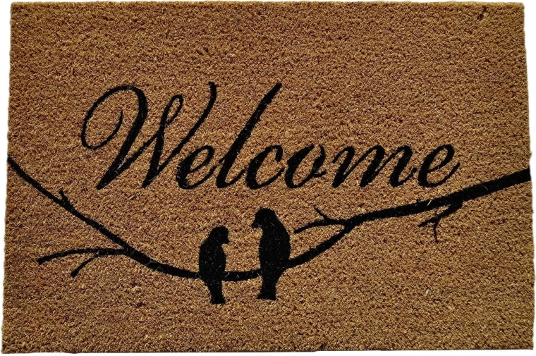 Įėjimo kilimėlis iš kokosų pluošto ir PVC 40 × 60 cm Welcome