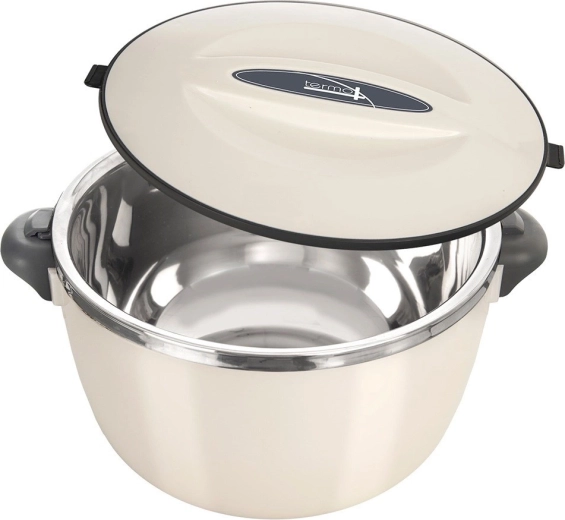 Long heat retention thanks to stainless insert