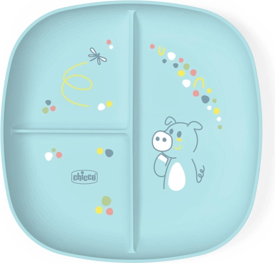 Chicco divided plate blue 12m+