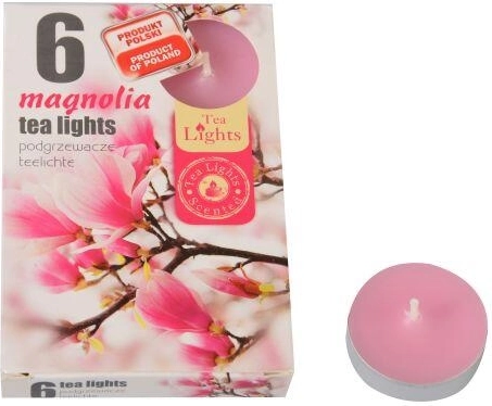 Scented Tealight Candles Magnolia, 6 pcs