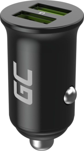 GREENCELL PowerRide Nano 36W car charger, 2× USB-A, Ultra Charge fast charging