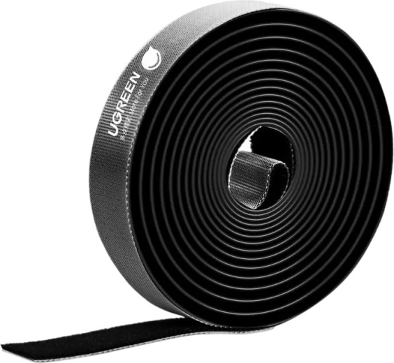 UGREEN LP124 kabelių organizatorius – lipni juosta (Velcro) 2 m juoda