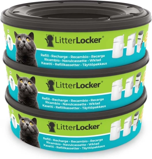 LitterLocker atsarginės kasetės kačių kraiko dėžei (3 vnt.)