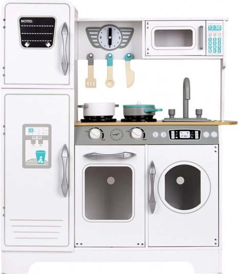 Large white wooden children's kitchen ecotoys