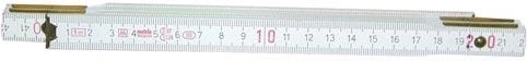 Folding wooden ruler 1 m PERFEKT beech white