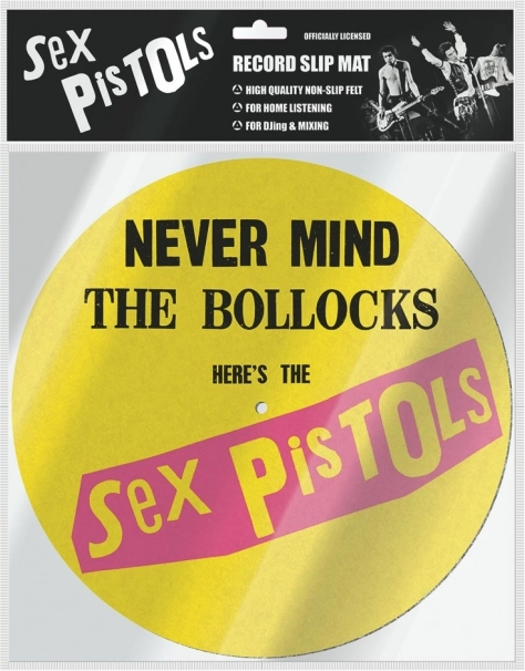 Patefono kilimėlis su „Sex Pistols“ motyvu