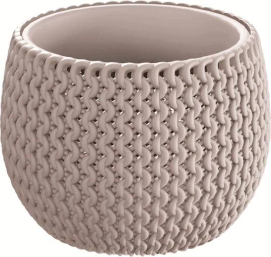 Vazonas Splofy Bowl su įdėklu 18 cm – mocca