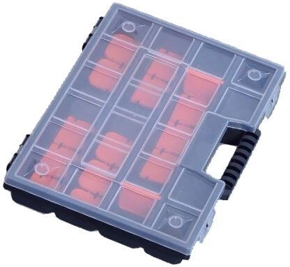 Plastikinis organizatorius NOR 12" 290 × 195 × 35 mm su reguliuojamais skyreliais
