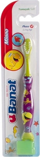 Banat Mino Junior Soft vaikiškas dantų šepetėlis minkštas 5–7 m.