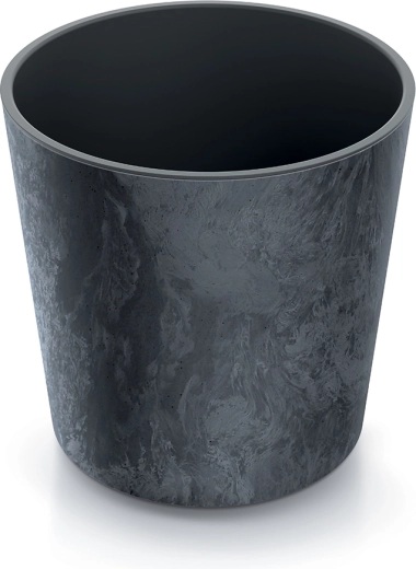 Urbi Round Effect Planter with Insert 30 cm Anthracite