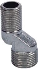 Offset connector 1/2" for wall-mounted faucets, nickel-plated brass