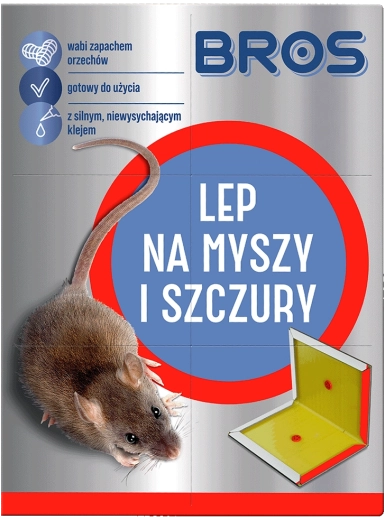 BROS sticky trap for mice and rats with nut scent