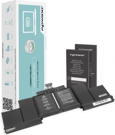 Movano baterija, skirta MacBook Pro 15" Retina (A1398, 2015) A1618 8755 mAh 99,5 Wh