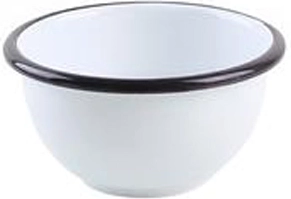 Emaliuotas dubenėlis 10 cm baltas