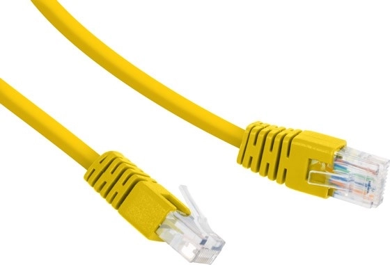 Network patch cable Cat.6 UTP 0.25 m yellow