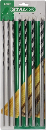 STALCO Wood Drill Bit Set 300 mm, 7 pieces