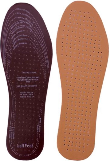 Faux leather shoe insoles – 1 pair
