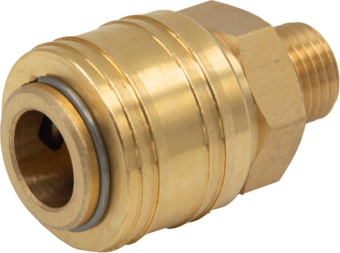 Quick Coupler with 1/4" Male Thread, Brass