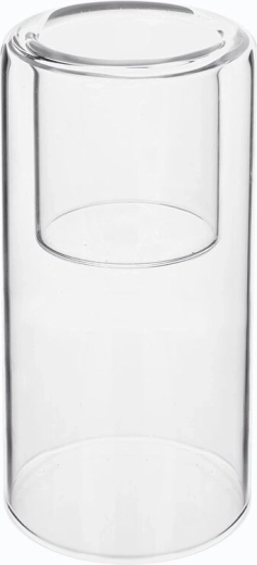 Clear glass tealight candle holder 12 cm