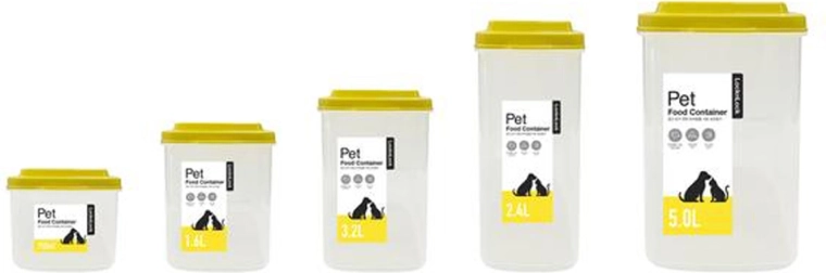 LOCK PET airtight kibble container set, 5 pcs