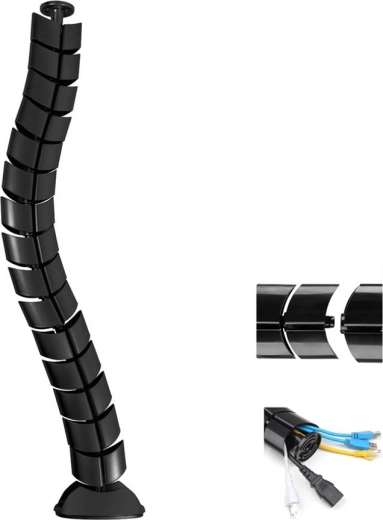 MACLEAN desk cable organizer black