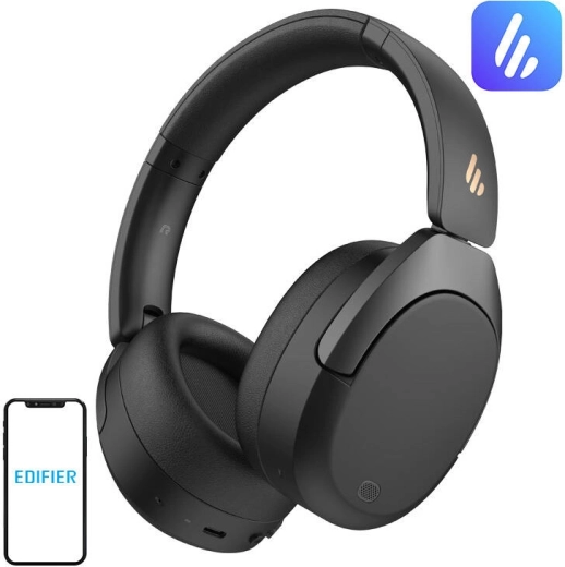 Edifier W830NB Wireless Headphones with ANC, Black