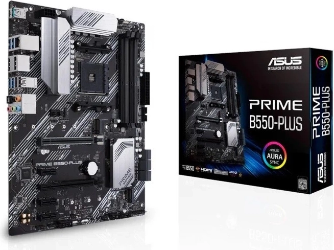 Asus Prime B550-PLUS ATX motherboard for AMD AM4 with HDMI/DP and M.2