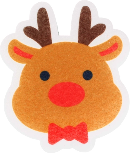 Dish sponge with reindeer print 10 × 12 × 3 cm